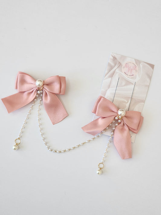 Double Faux Pearl Hair Accessories Clip