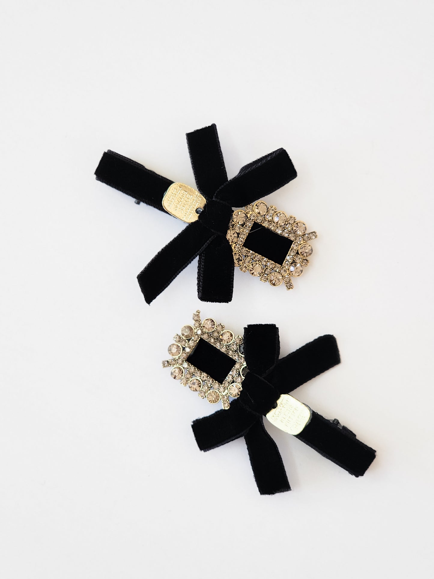 Elegant Rhinestone Bow Hair Clips