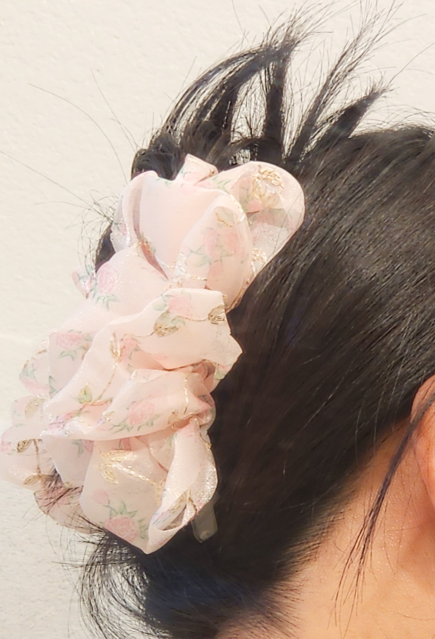 Pink Floral Hair Claw