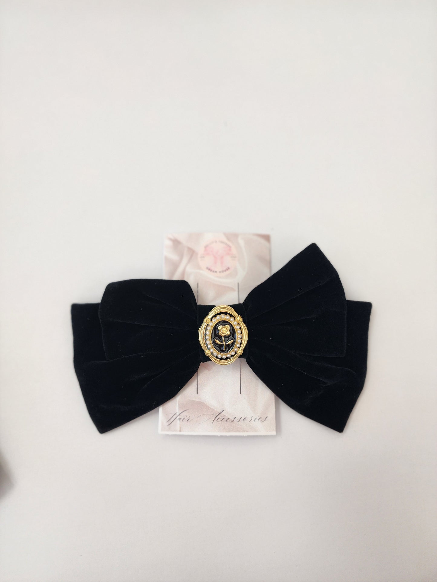 Vintage Velvet Big Bow Hair Clip