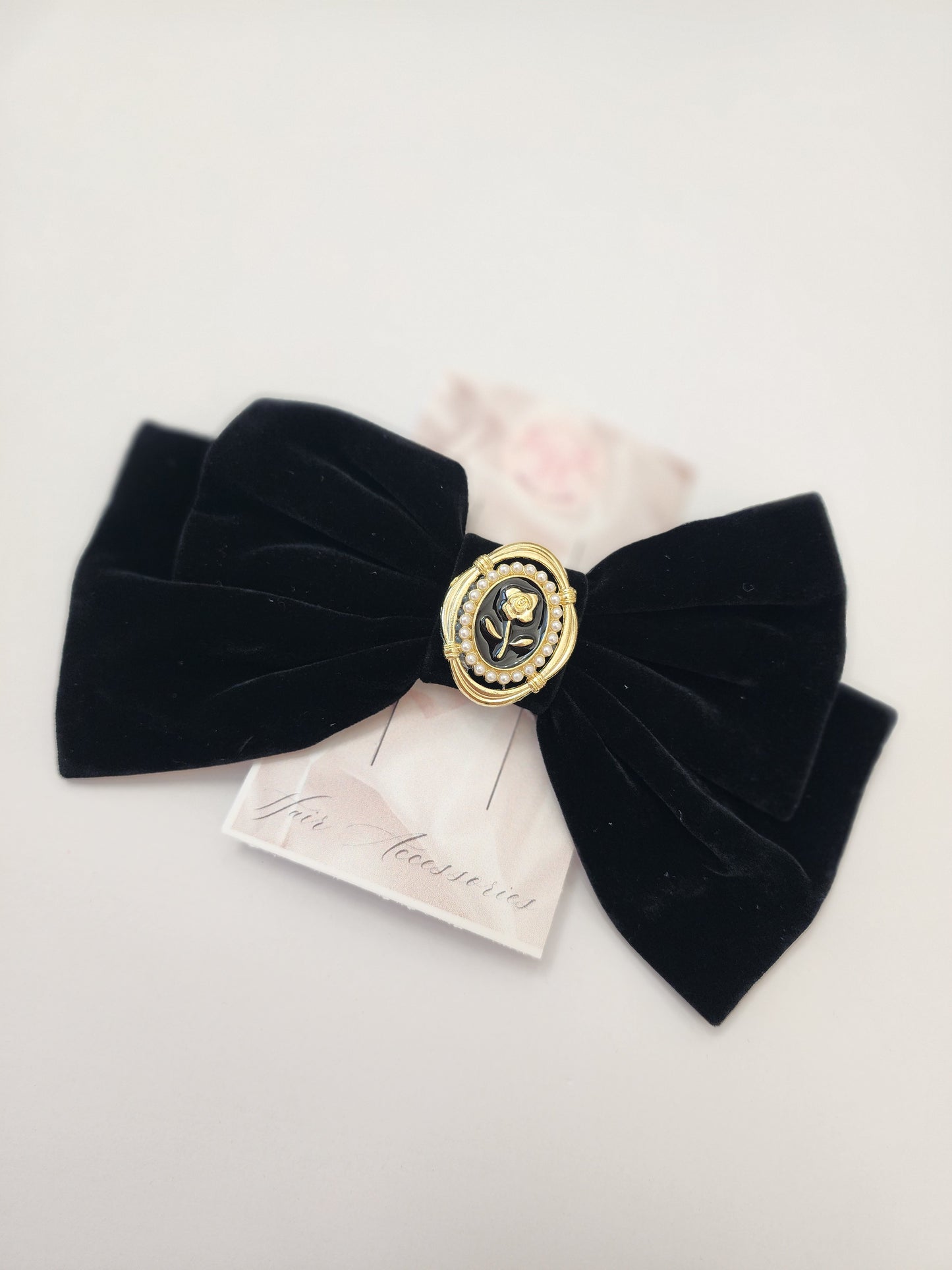 Vintage Velvet Big Bow Hair Clip