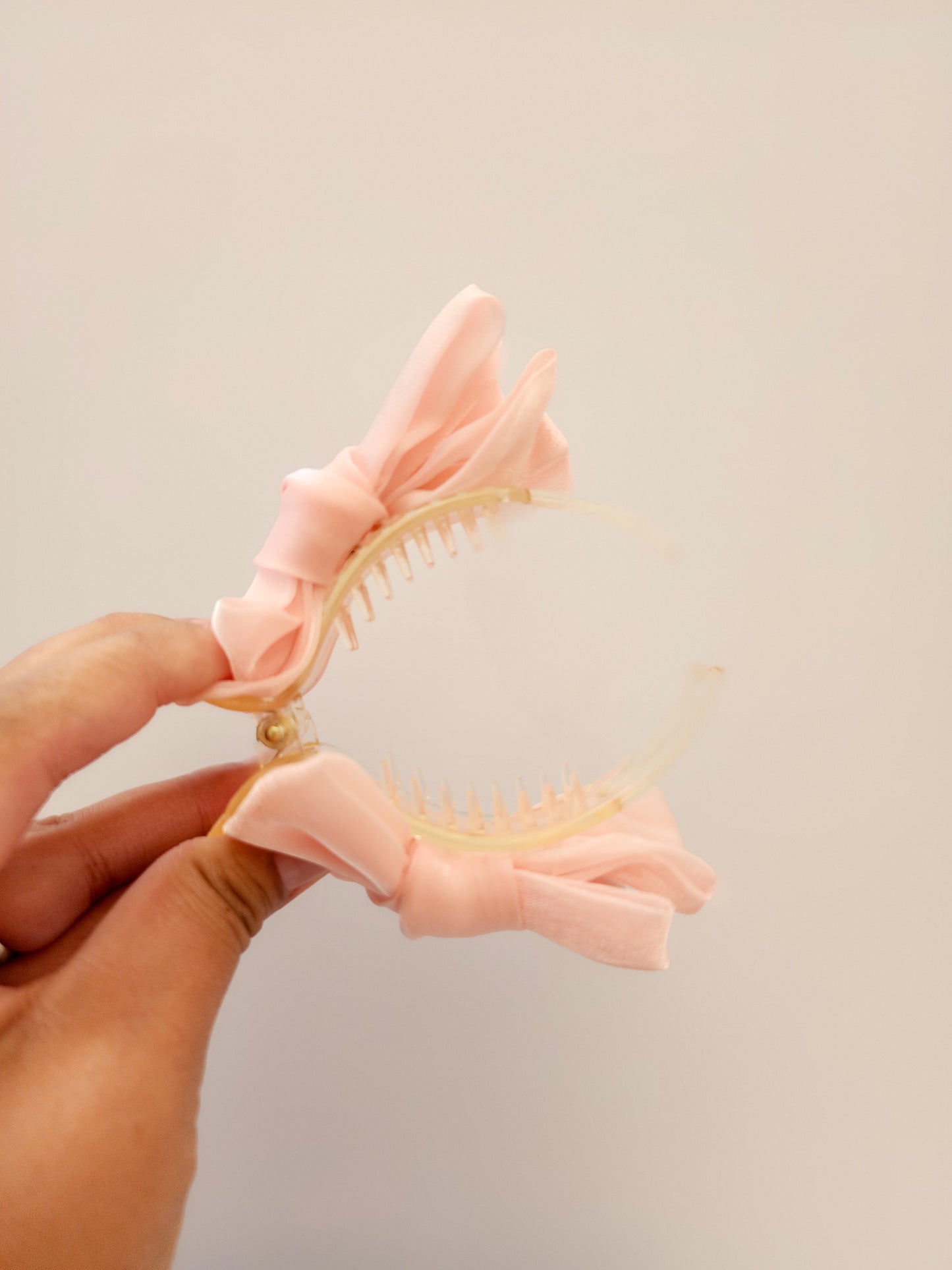 Pink Double Sided Bow Hair Claw