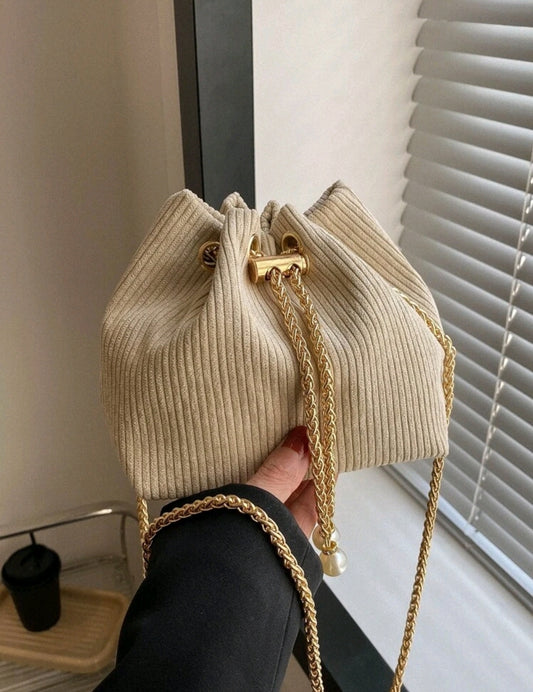 "Pitra Minimalist" Khaki Bucket Bag