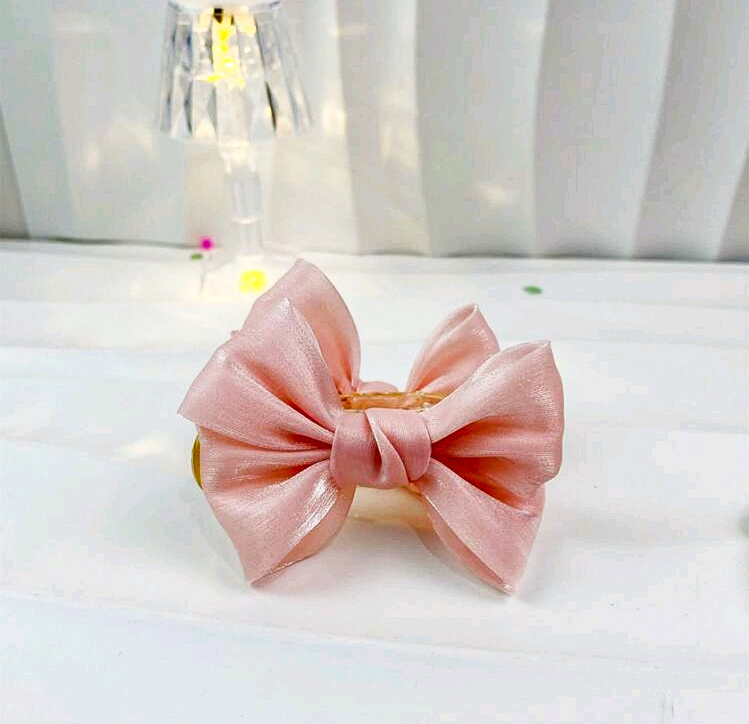 Pink Double Sided Bow Hair Claw